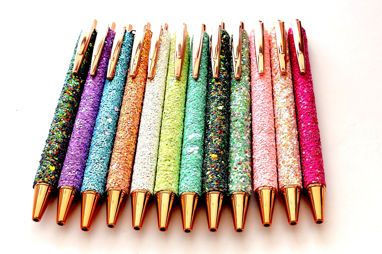 Magenta Glitter Pen, Sequined Sparkly Glitter Ball Point Retractable Pen