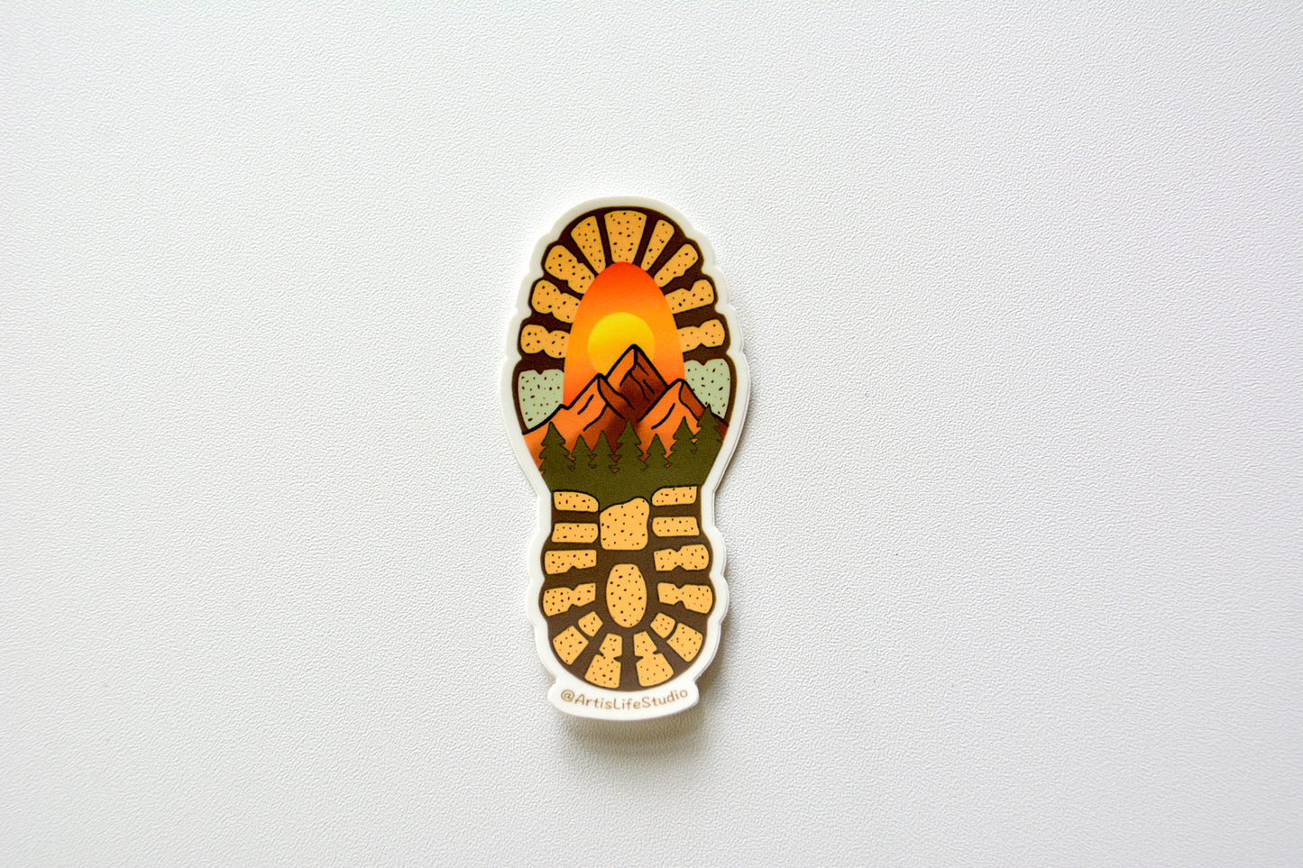 Hiking Boot Waterproof Vinyl Sticker