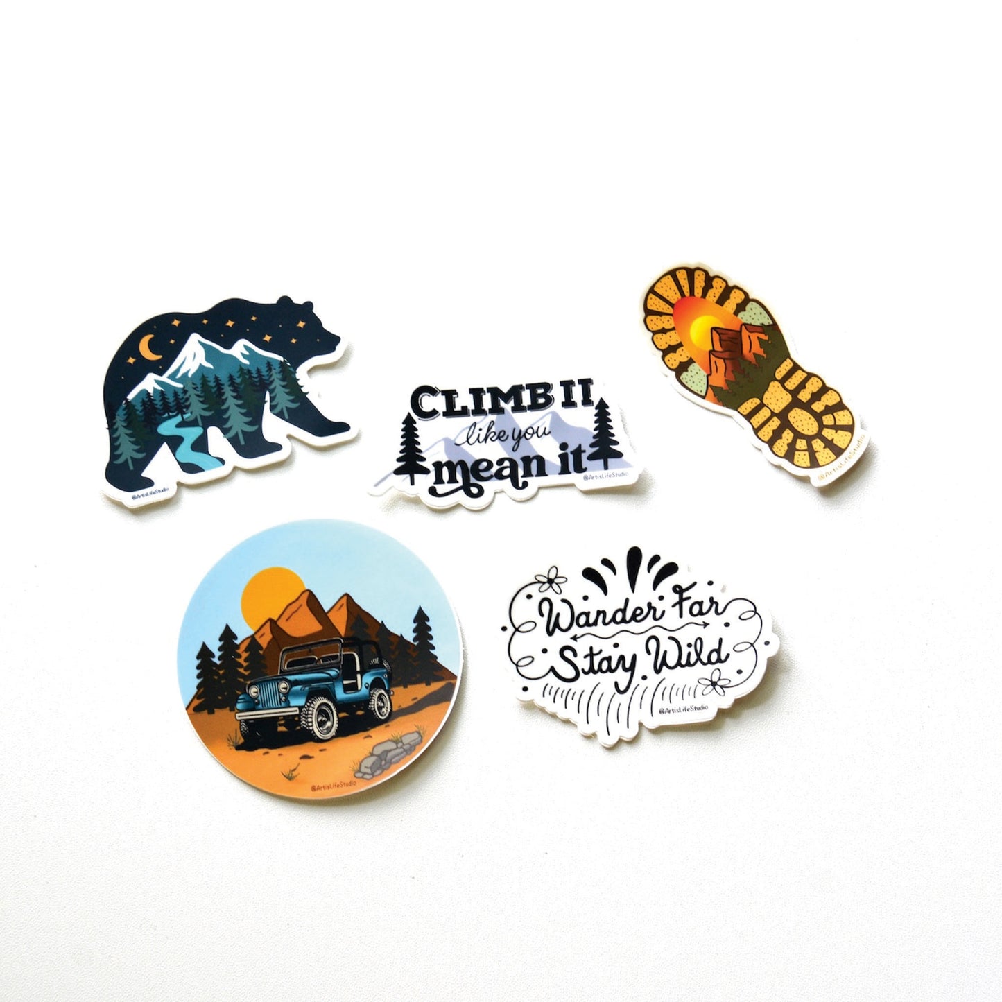 Mountain Bear Waterproof Vinyl Sticker