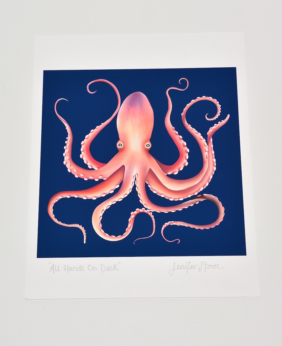 Octopus Art Print, Unframed