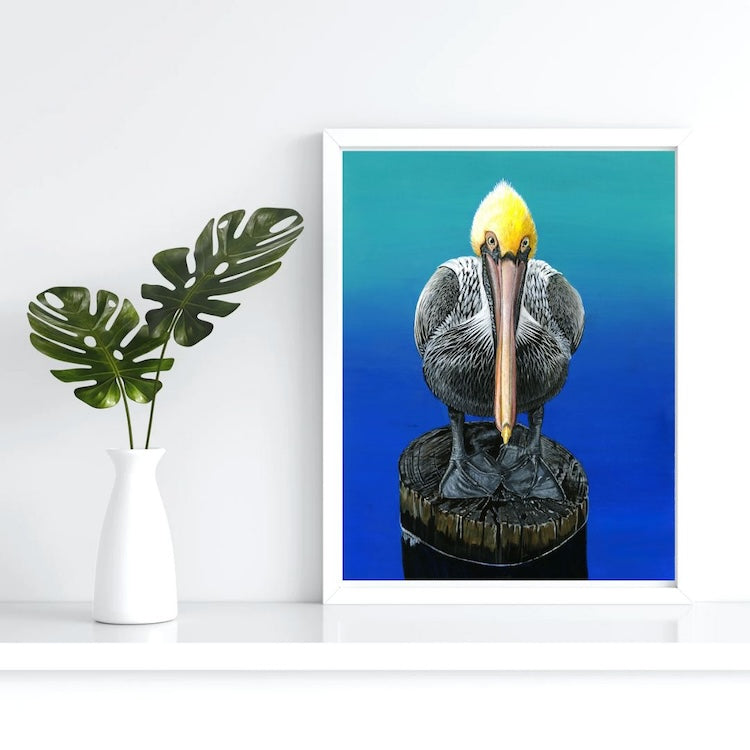Pelican Art Print, Unframed