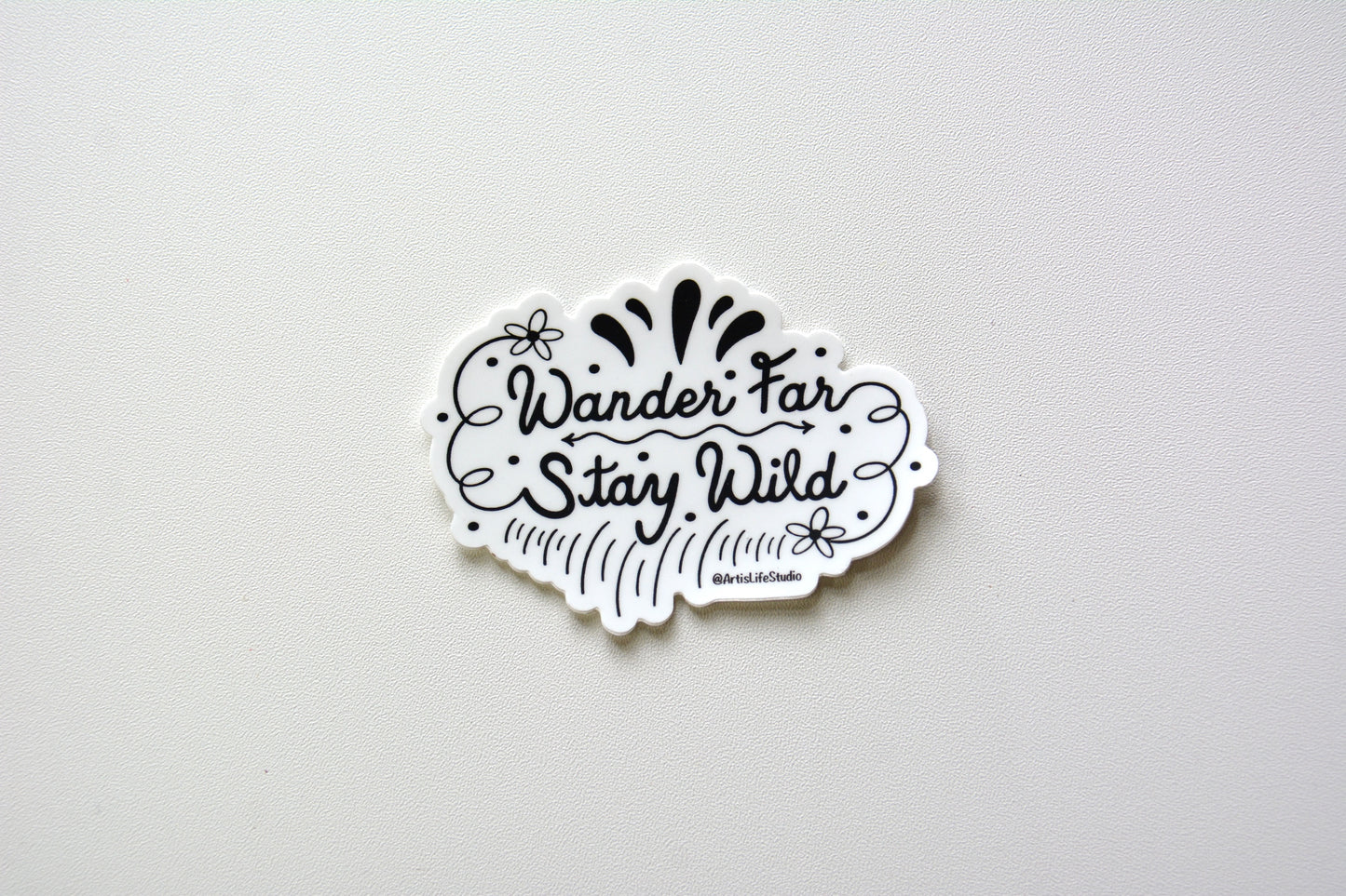 Wander Far Stay Wild Waterproof Vinyl Sticker