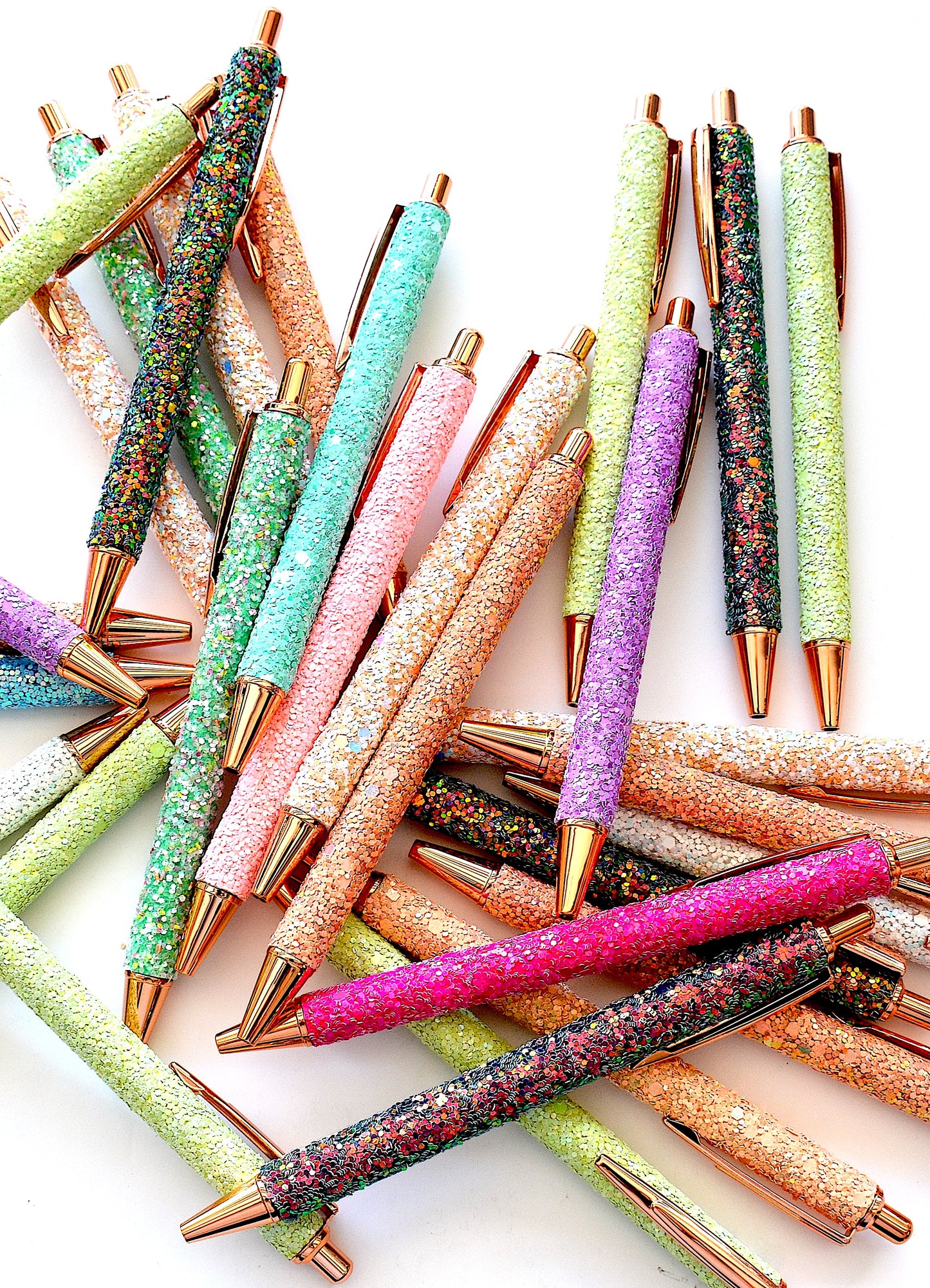 Aqua Glitter Pen, Sequined Sparkly Glitter Ball Point Retractable Refillable Pen