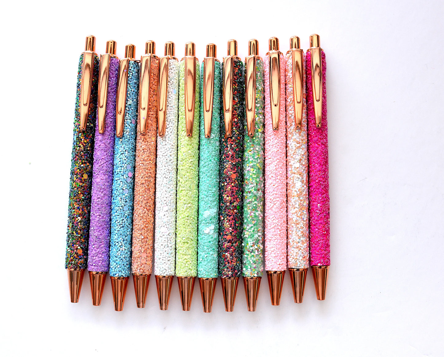 Aqua Glitter Pen, Sequined Sparkly Glitter Ball Point Retractable Refillable Pen