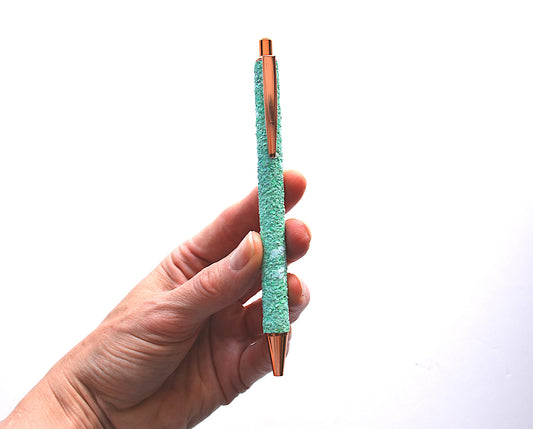 Aqua Glitter Pen, Sequined Sparkly Glitter Ball Point Retractable Refillable Pen
