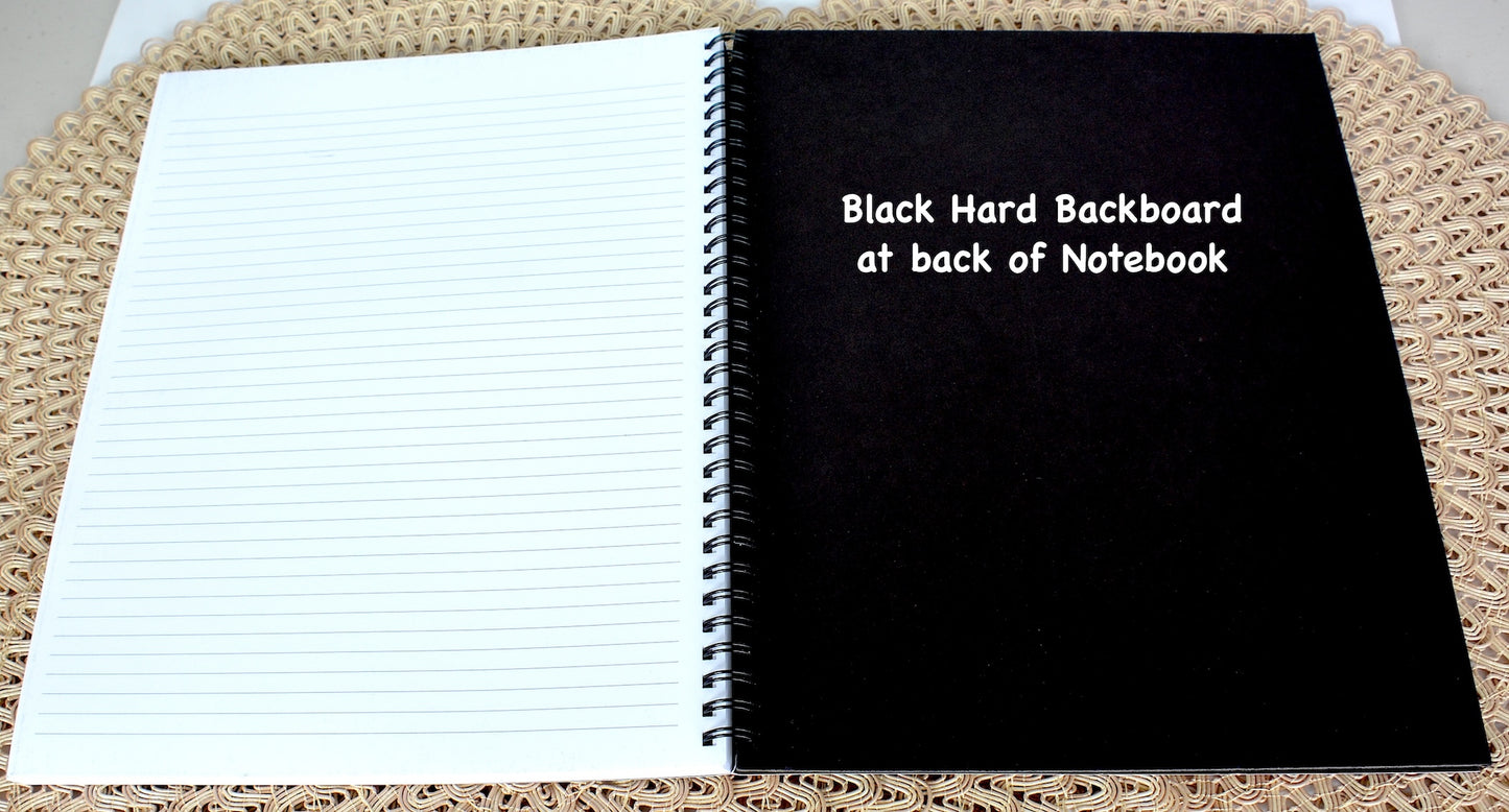 Jellyfish Design Wire Bound Spiral Lined Notebook, 8.5" x 11"