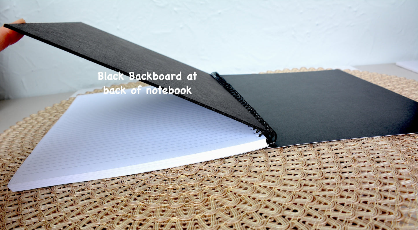 Jellyfish Design Wire Bound Spiral Lined Notebook, 8.5" x 11"