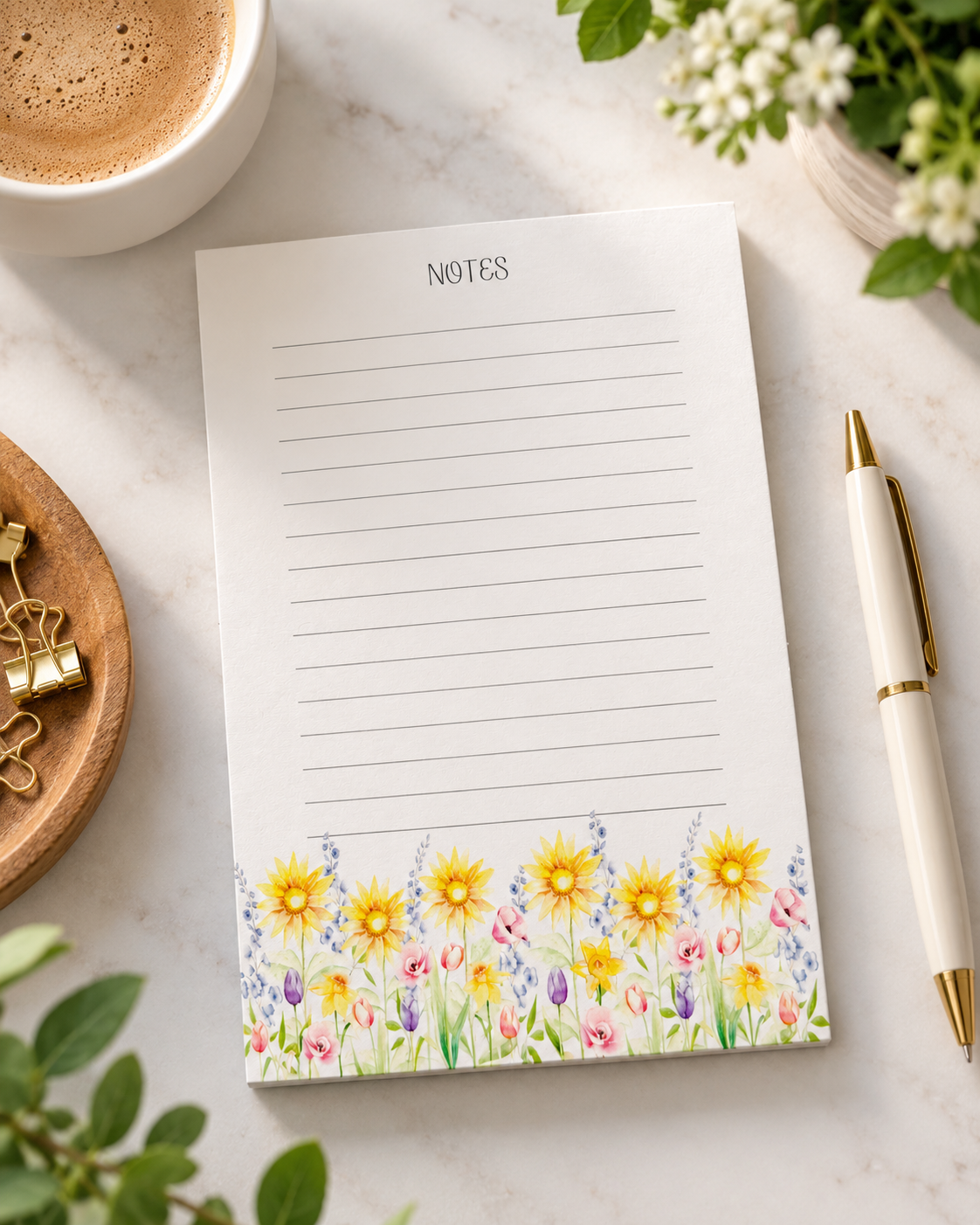 Floral Watercolor Notepad