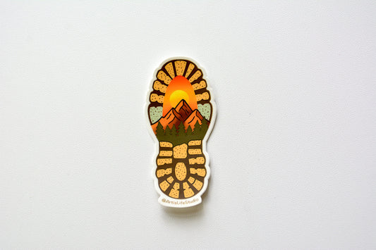 Hiking Boot Waterproof Vinyl Sticker