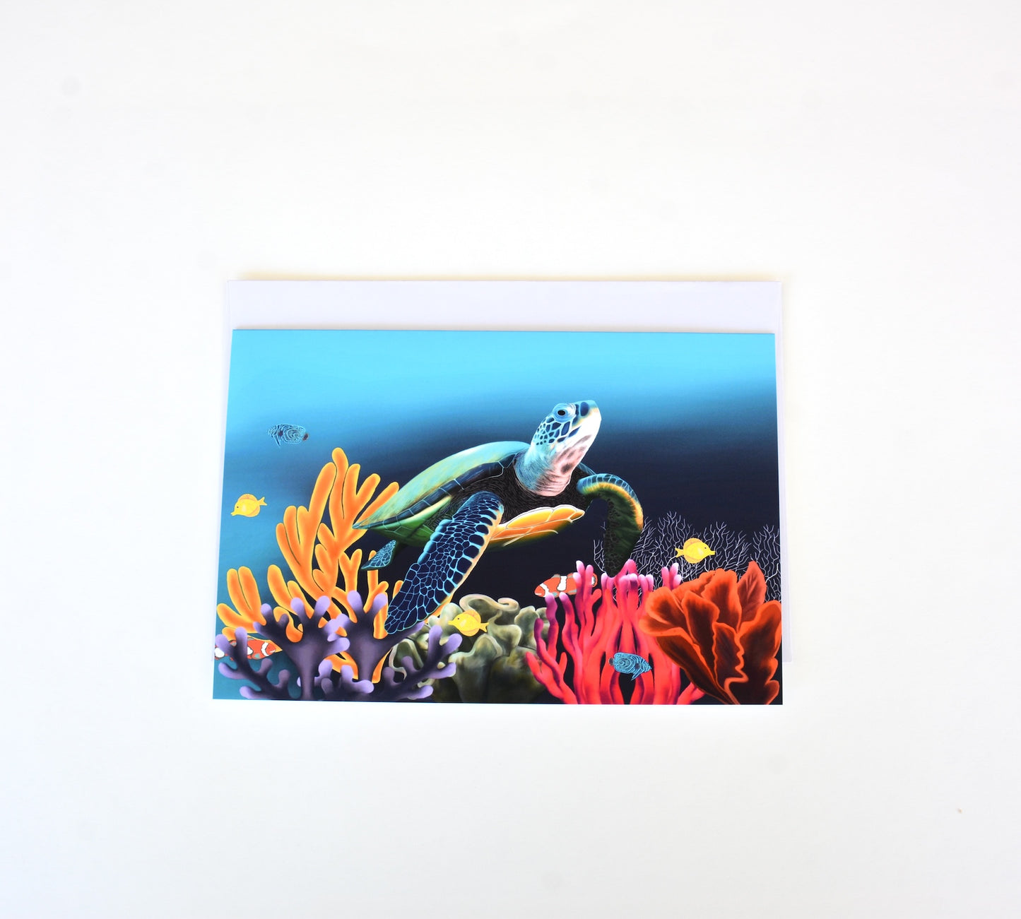 Into the Deep Turtle Notecard