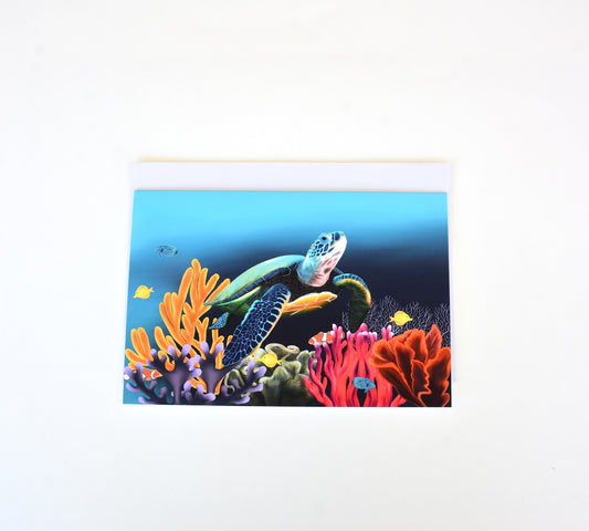 Into the Deep Turtle Notecard
