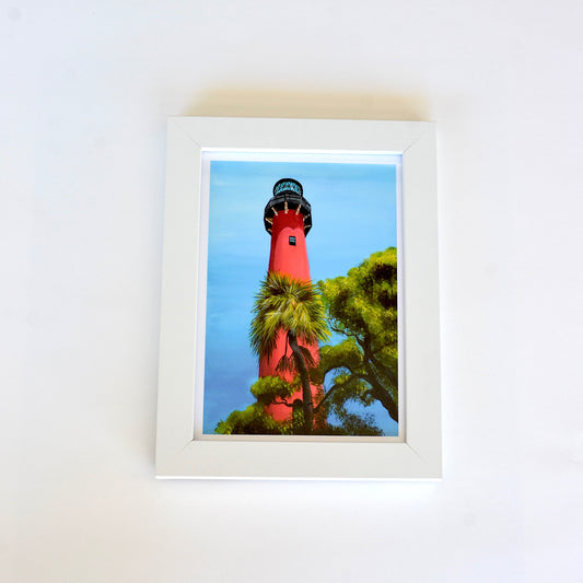 Jupiter Lighthouse Landscape Framed Art Print