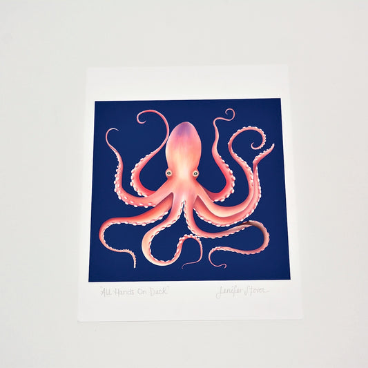 Octopus Art Print, Unframed