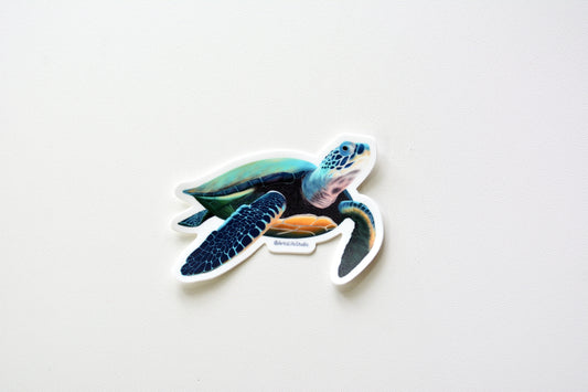 Painted Turtle Waterproof Vinyl Sticker