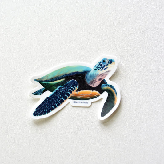 Painted Turtle Waterproof Vinyl Sticker