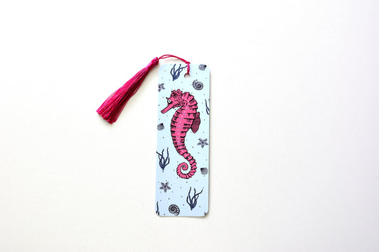 Pink Seahorse Bookmark