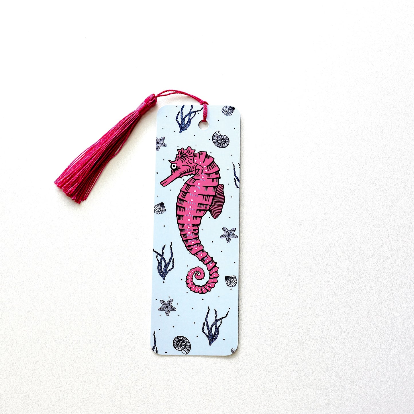 Pink Seahorse Bookmark