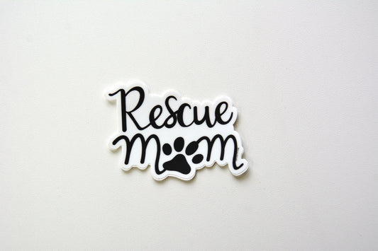 Rescue Mom Waterproof Vinyl Sticker