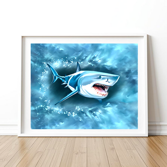 Shark Attack Unframed Art Print
