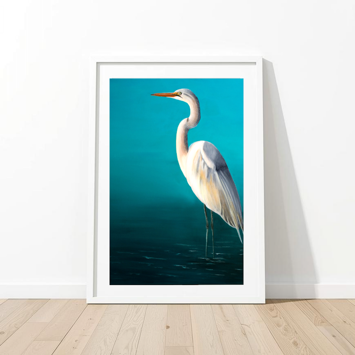 White Egret Unframed Art Print