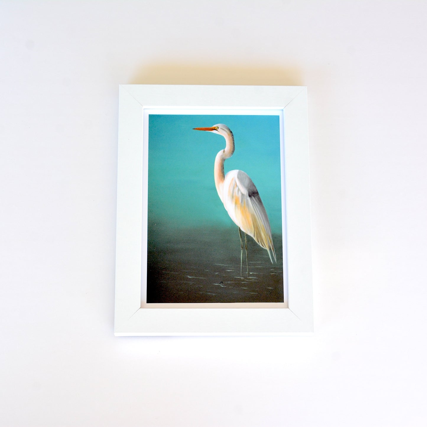 White Egret Framed Art Print