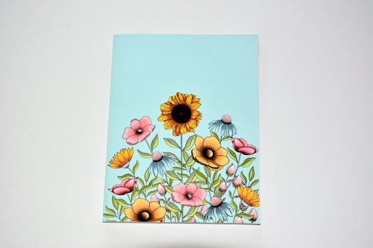 Undated Floral Planner Softcover, Monthly and Weekly Layouts, Layflat Design