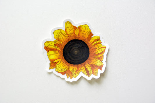 Sunflower Clear Waterproof Vinyl Sticker