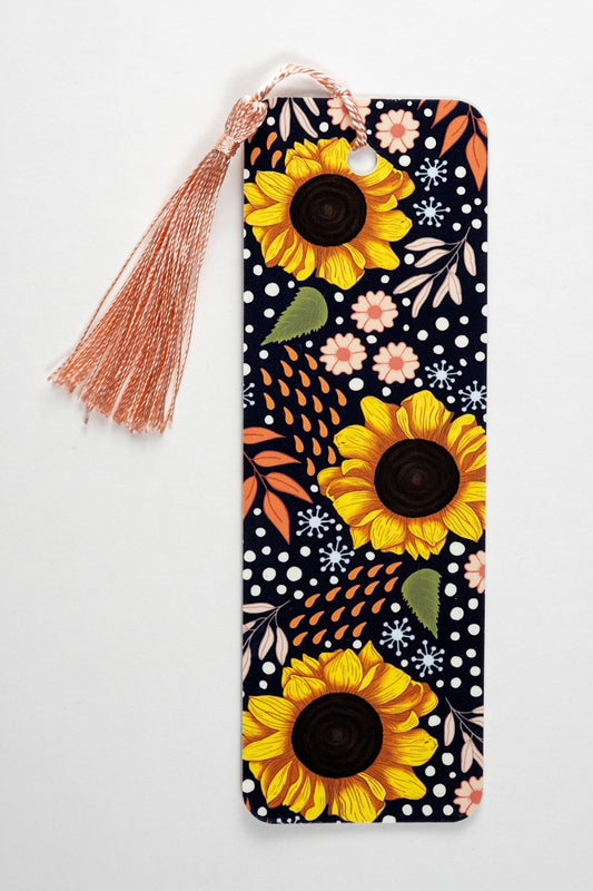Sunflower Pattern Bookmark with Tassel