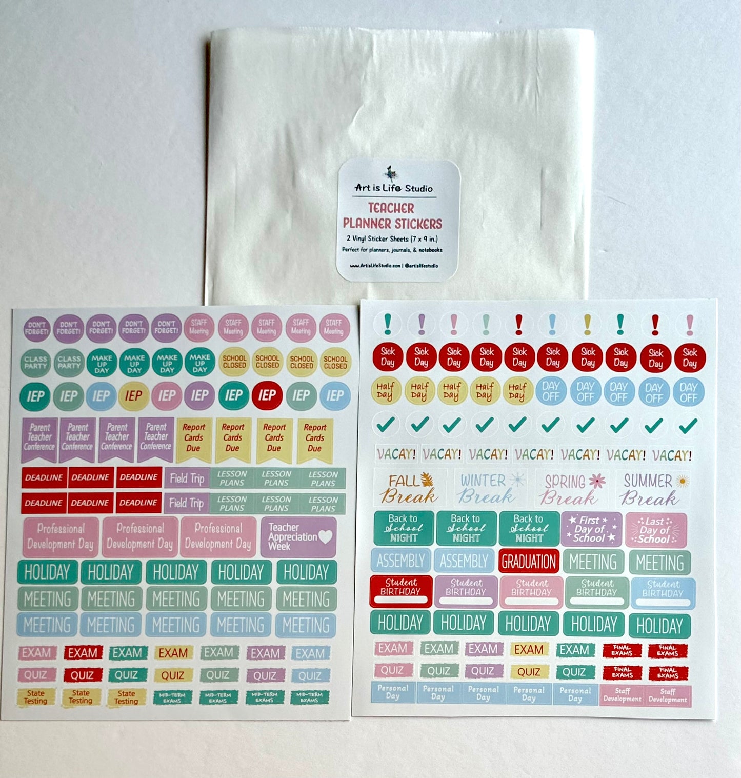 Teacher and Daily Planner Sticker Sets
