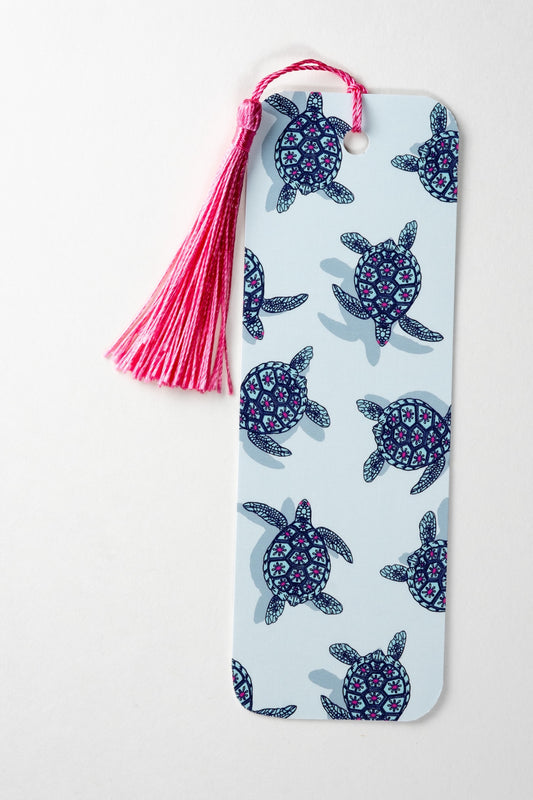 Turtle Pattern Bookmark with Tassel
