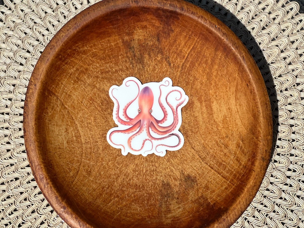 Watercolor Octopus Durable Weatherproof Vinyl Sticker