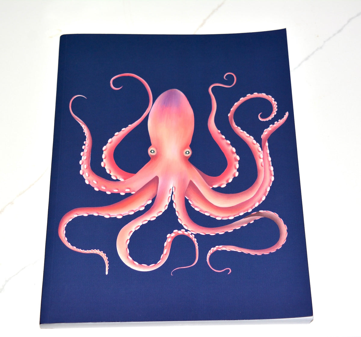 Octopus Journal Watercolor Octopus Soft Cover Layflat Journal with Inspirational Messa ...