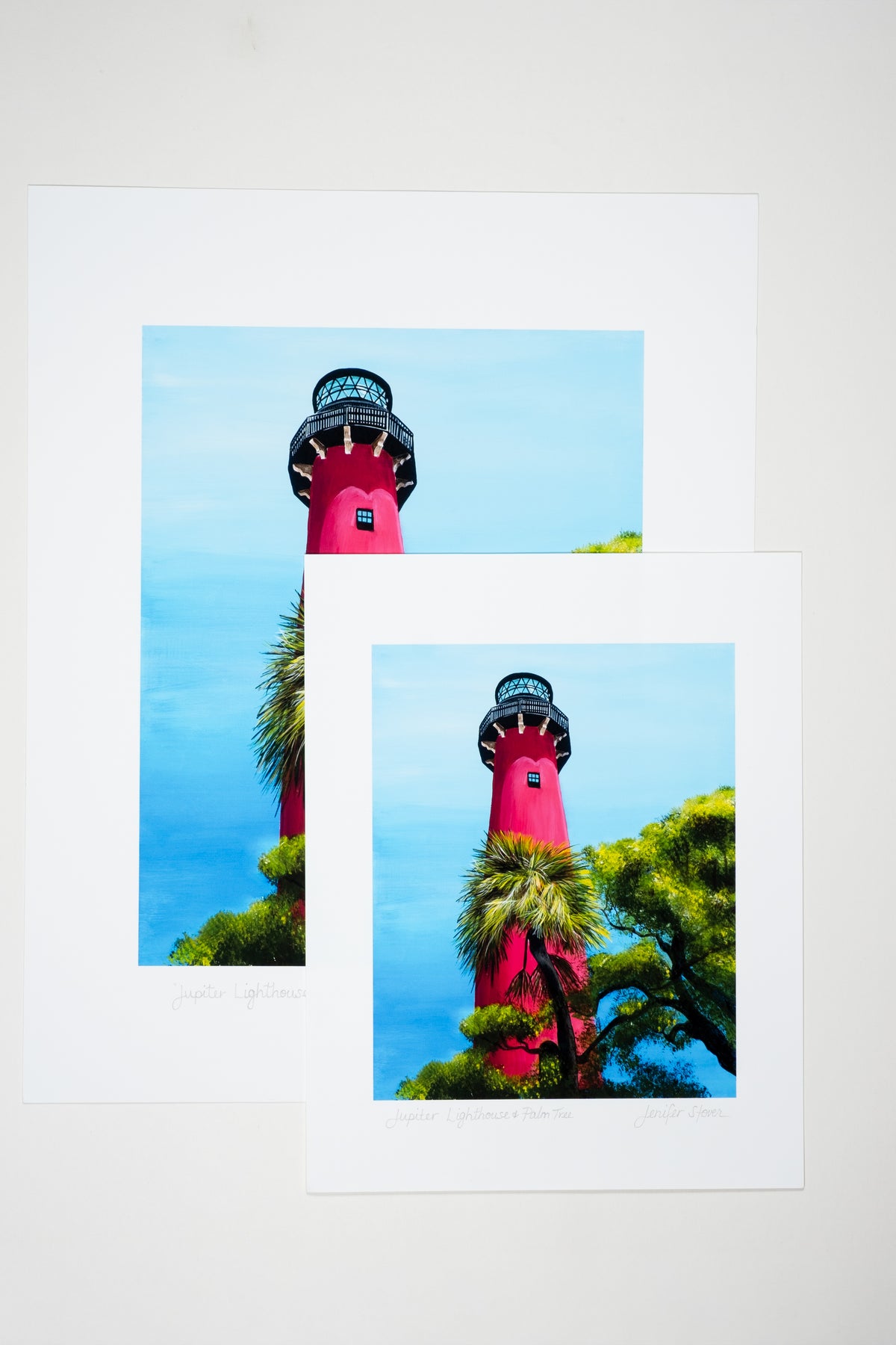 Museum Quality "Jupiter Lighthouse Palm Tree" Fine Art Print, Unframed