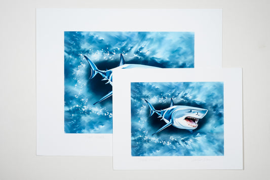 Museum Quality "Shark Attack" Unframed Fine Art Print